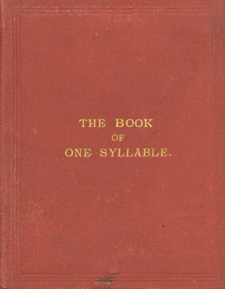 Scan 0001 of Book of one syllable