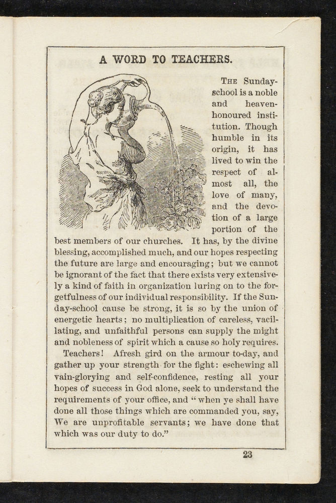 Scan 0023 of The Sunday-school pocket almanac for the year of Our Lord 1855