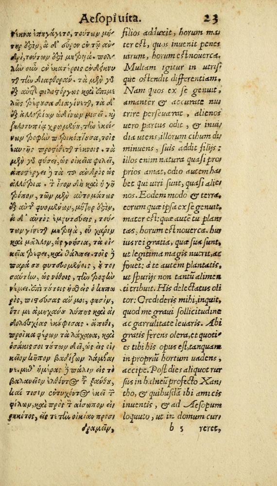 Scan 0029 of Aesopi Phrygis Fabulae graece et latine