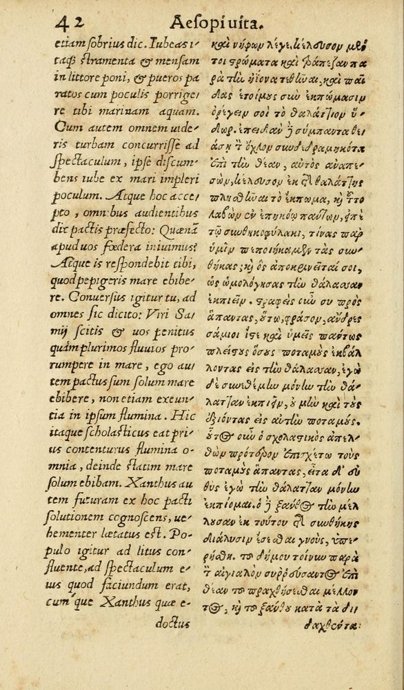 Scan 0048 of Aesopi Phrygis Fabulae graece et latine