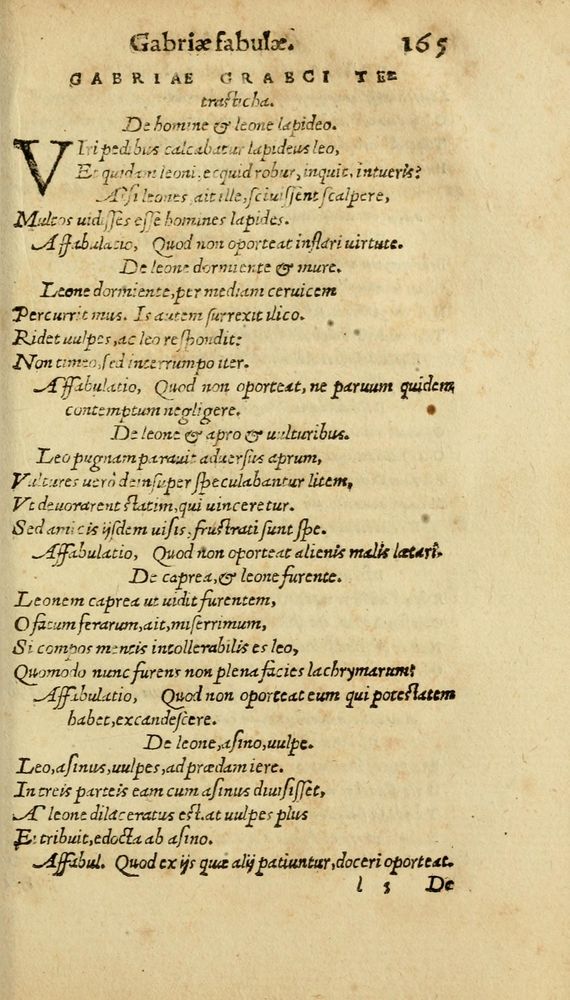 Scan 0173 of Aesopi Phrygis Fabulae graece et latine