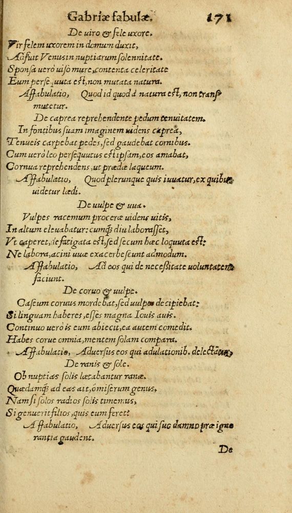Scan 0179 of Aesopi Phrygis Fabulae graece et latine
