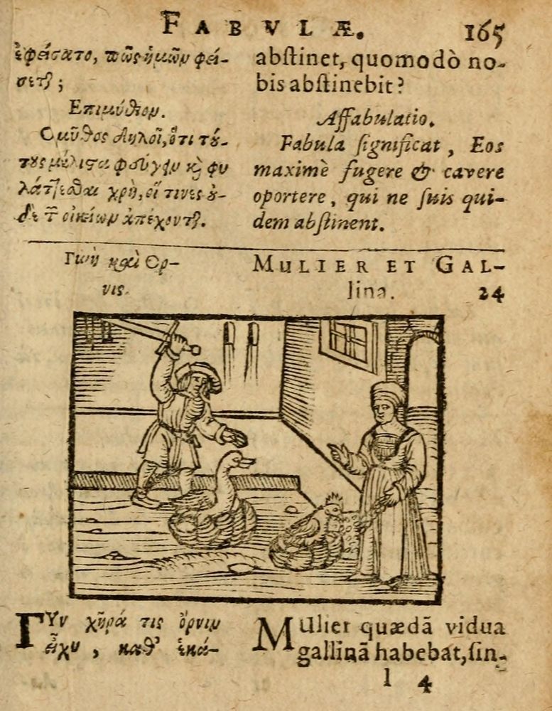 Scan 0171 of Æsopi Phrygis Fabulae graece et latine, cum aliis quibusdam opusculis