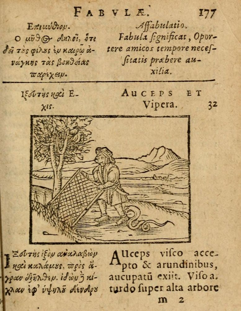 Scan 0183 of Æsopi Phrygis Fabulae graece et latine, cum aliis quibusdam opusculis