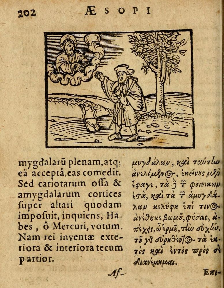 Scan 0208 of Æsopi Phrygis Fabulae graece et latine, cum aliis quibusdam opusculis