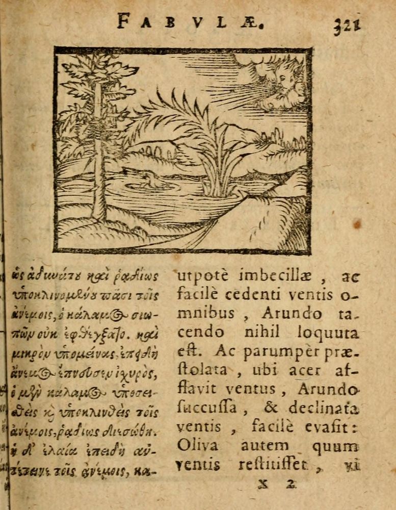 Scan 0327 of Æsopi Phrygis Fabulae graece et latine, cum aliis quibusdam opusculis