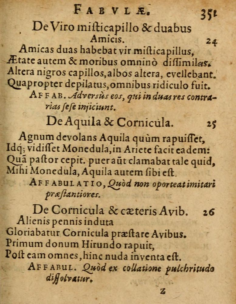 Scan 0357 of Æsopi Phrygis Fabulae graece et latine, cum aliis quibusdam opusculis