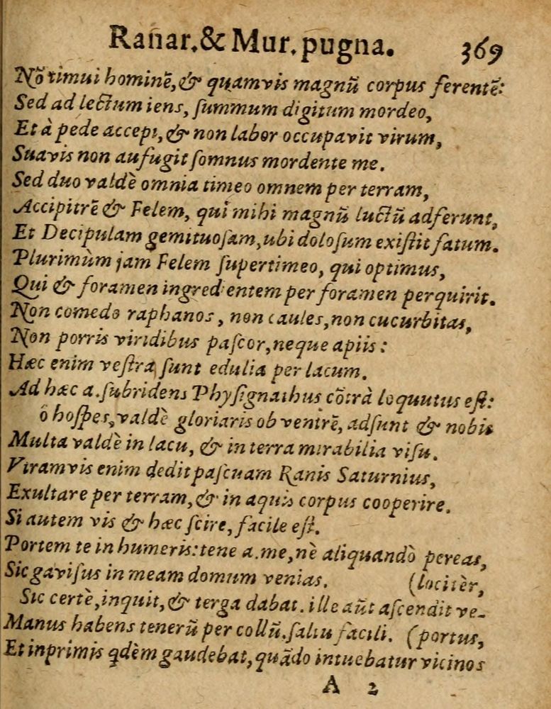 Scan 0375 of Æsopi Phrygis Fabulae graece et latine, cum aliis quibusdam opusculis