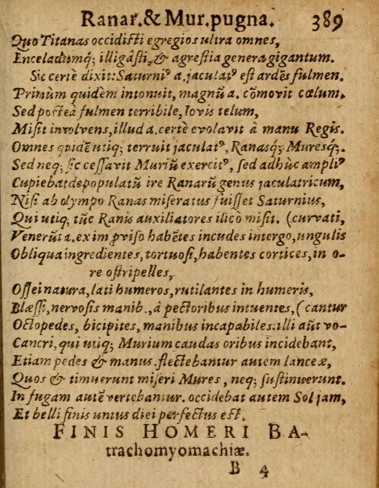 Scan 0395 of Æsopi Phrygis Fabulae graece et latine, cum aliis quibusdam opusculis