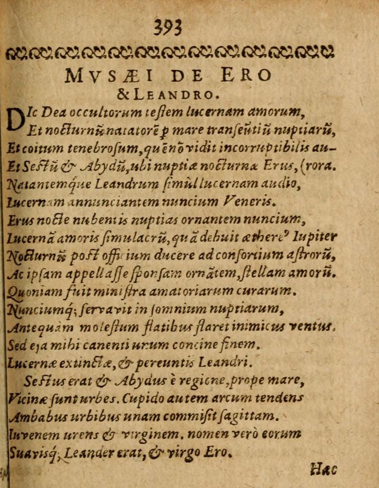 Scan 0399 of Æsopi Phrygis Fabulae graece et latine, cum aliis quibusdam opusculis