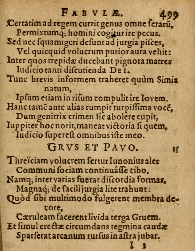 Scan 0505 of Æsopi Phrygis Fabulae graece et latine, cum aliis quibusdam opusculis