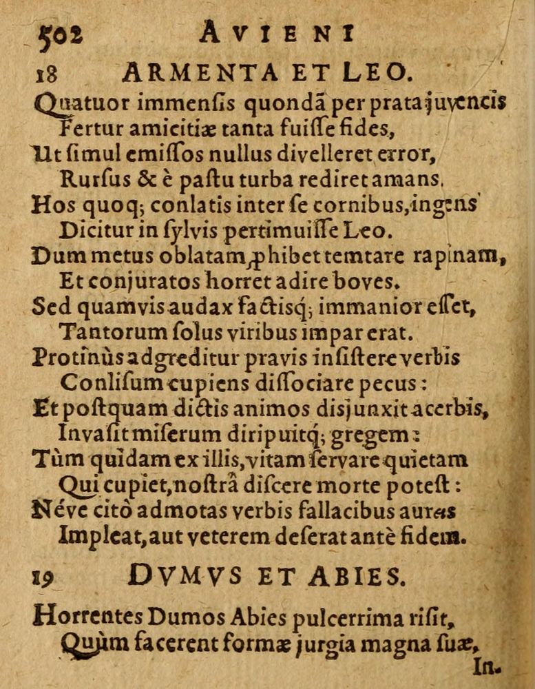 Scan 0508 of Æsopi Phrygis Fabulae graece et latine, cum aliis quibusdam opusculis