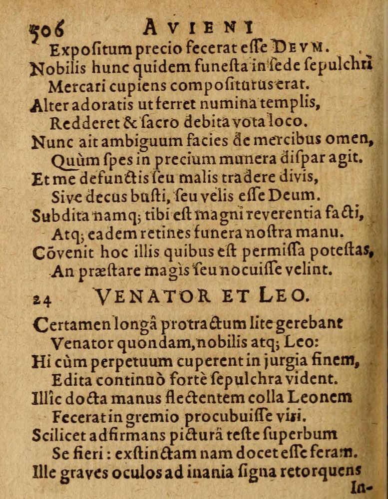 Scan 0512 of Æsopi Phrygis Fabulae graece et latine, cum aliis quibusdam opusculis