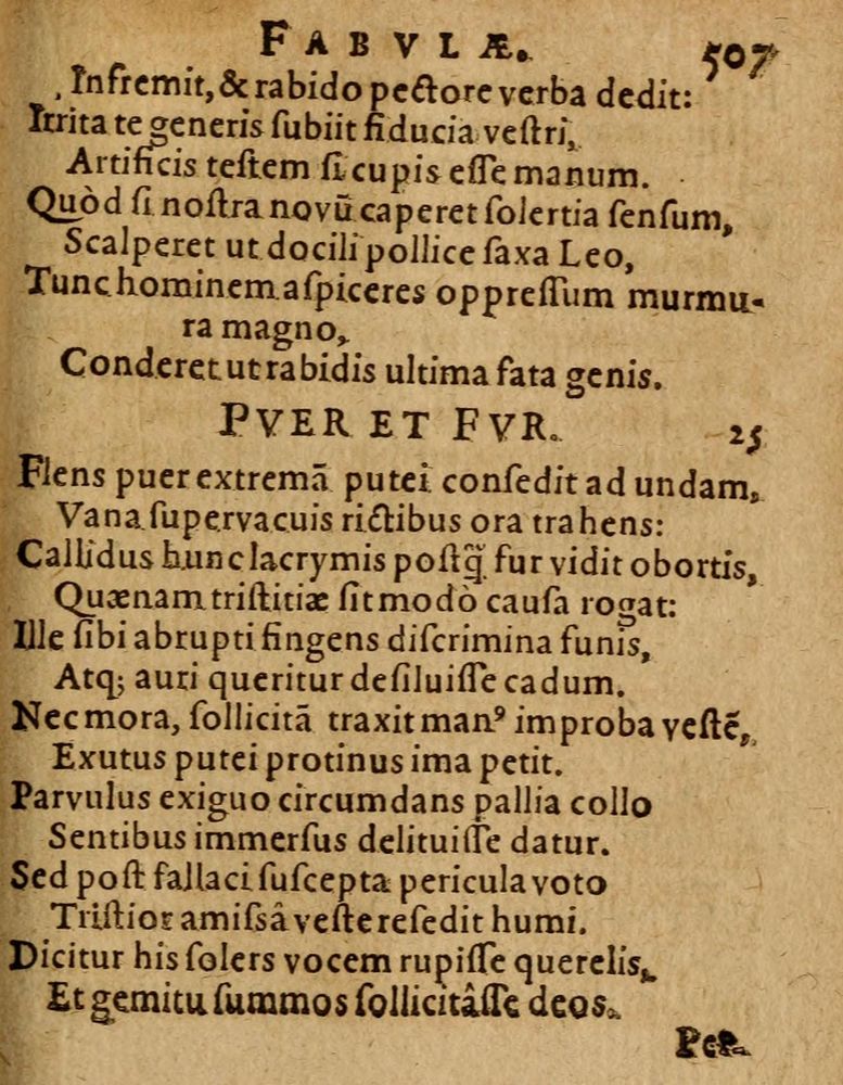Scan 0513 of Æsopi Phrygis Fabulae graece et latine, cum aliis quibusdam opusculis