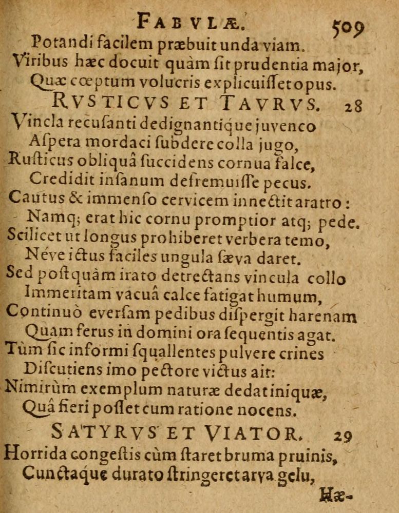 Scan 0515 of Æsopi Phrygis Fabulae graece et latine, cum aliis quibusdam opusculis
