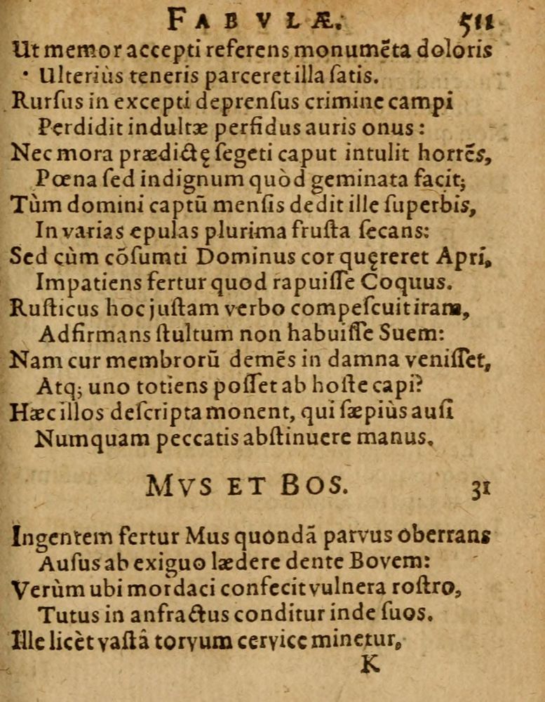 Scan 0517 of Æsopi Phrygis Fabulae graece et latine, cum aliis quibusdam opusculis