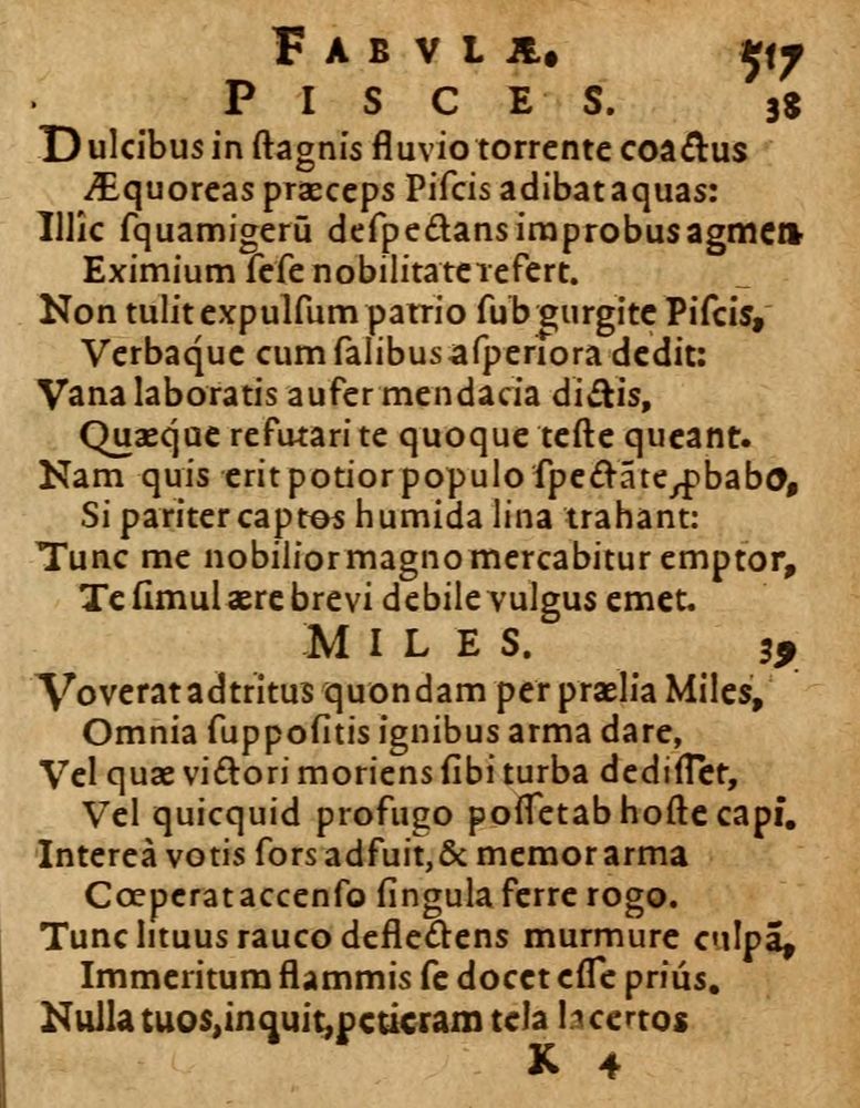 Scan 0523 of Æsopi Phrygis Fabulae graece et latine, cum aliis quibusdam opusculis