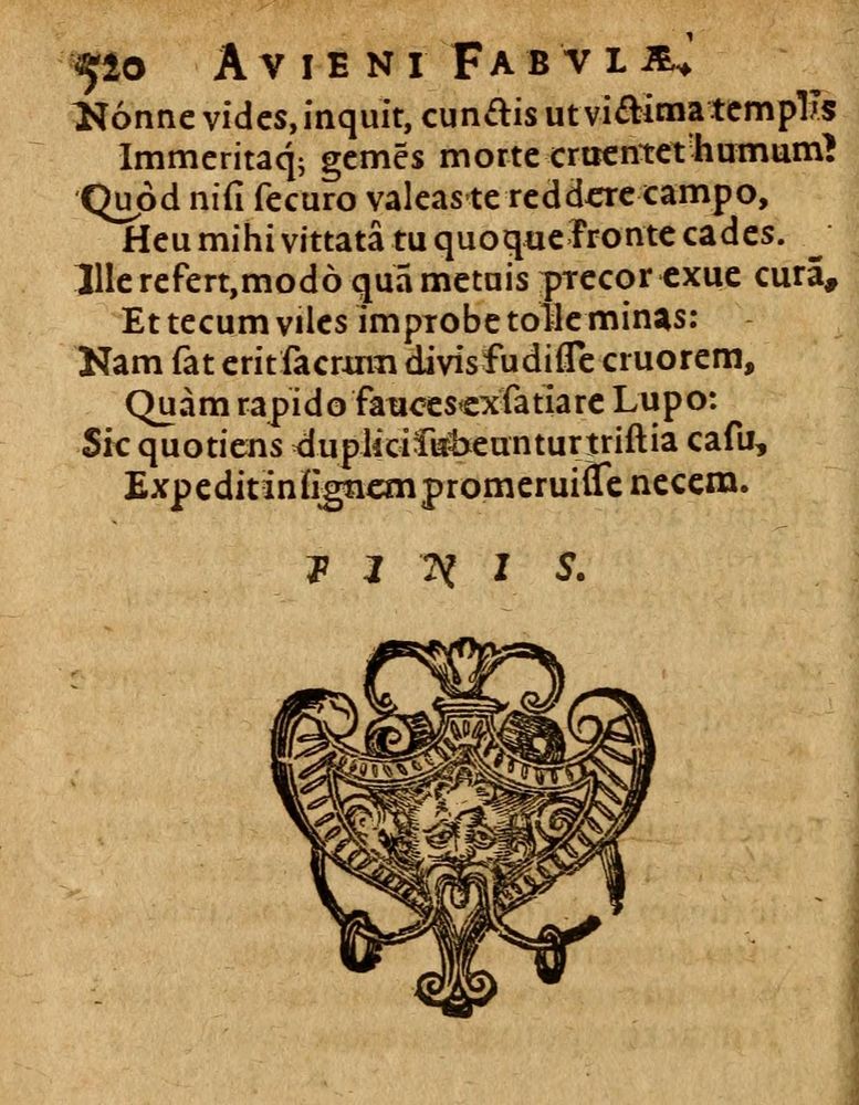 Scan 0526 of Æsopi Phrygis Fabulae graece et latine, cum aliis quibusdam opusculis