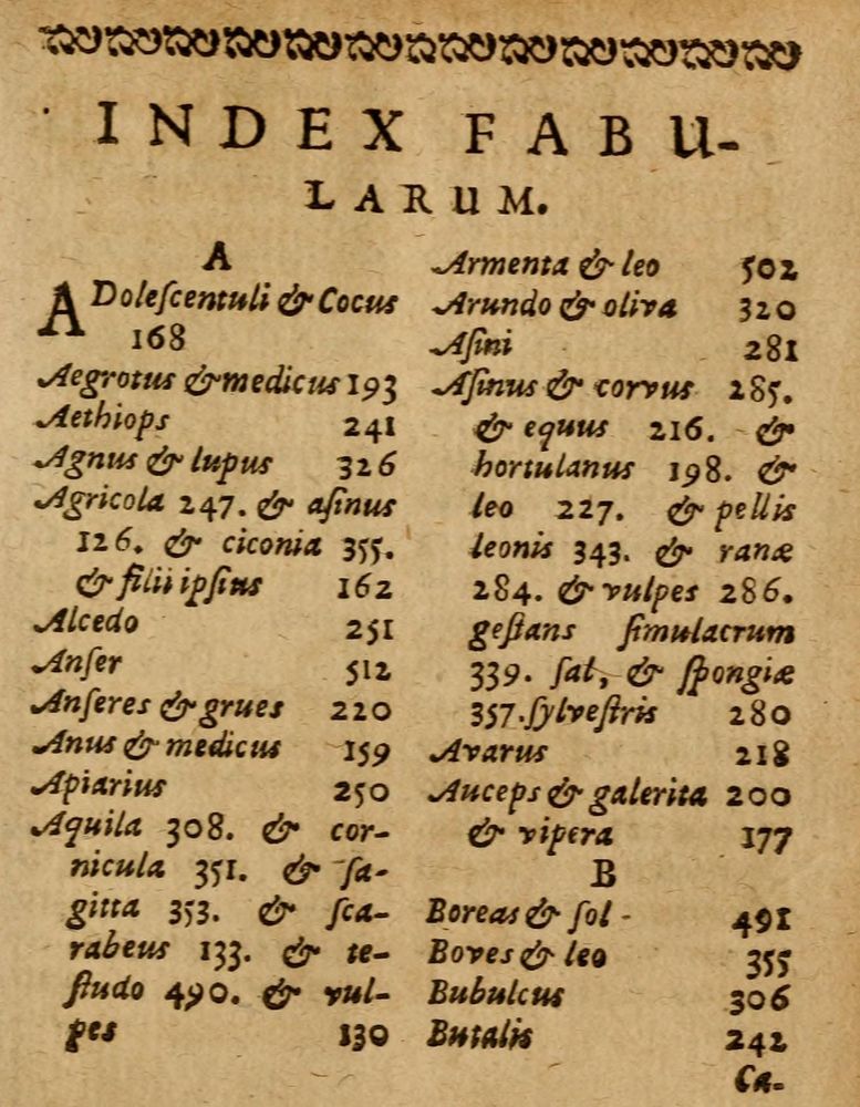 Scan 0527 of Æsopi Phrygis Fabulae graece et latine, cum aliis quibusdam opusculis