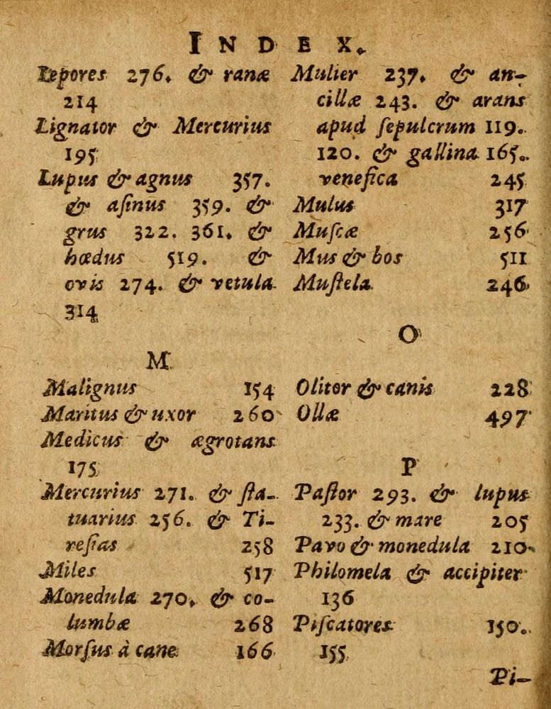 Scan 0530 of Æsopi Phrygis Fabulae graece et latine, cum aliis quibusdam opusculis