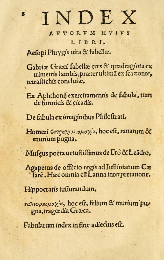 Scan 0006 of Aesopi Phrygis fabellae græce & latine