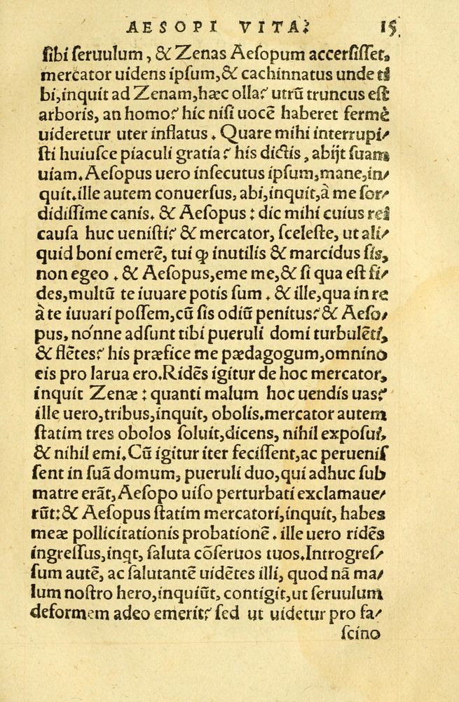 Scan 0019 of Aesopi Phrygis fabellae græce & latine