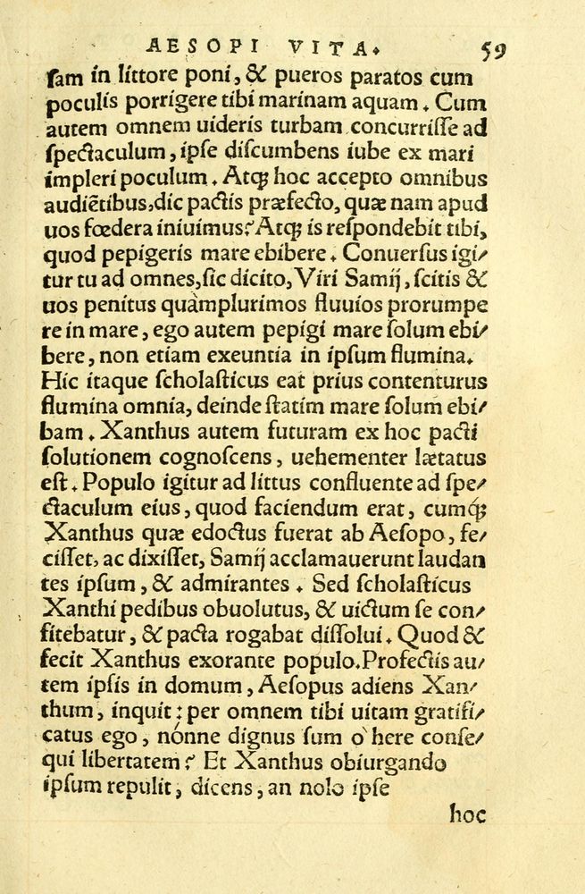Scan 0063 of Aesopi Phrygis fabellae græce & latine