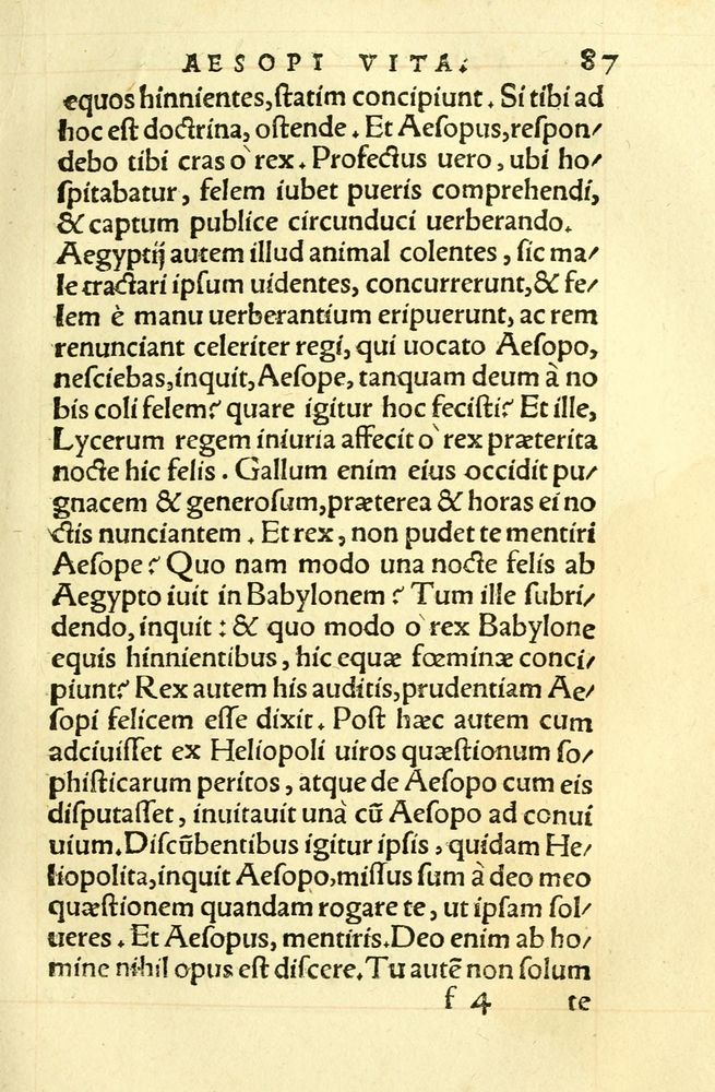 Scan 0091 of Aesopi Phrygis fabellae græce & latine