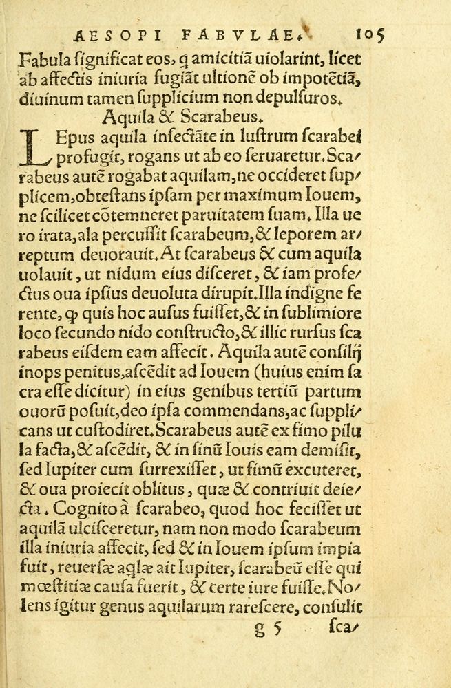 Scan 0109 of Aesopi Phrygis fabellae græce & latine