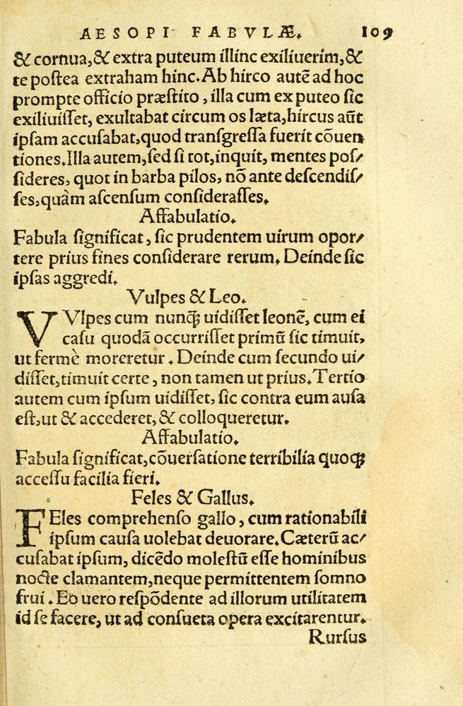 Scan 0113 of Aesopi Phrygis fabellae græce & latine