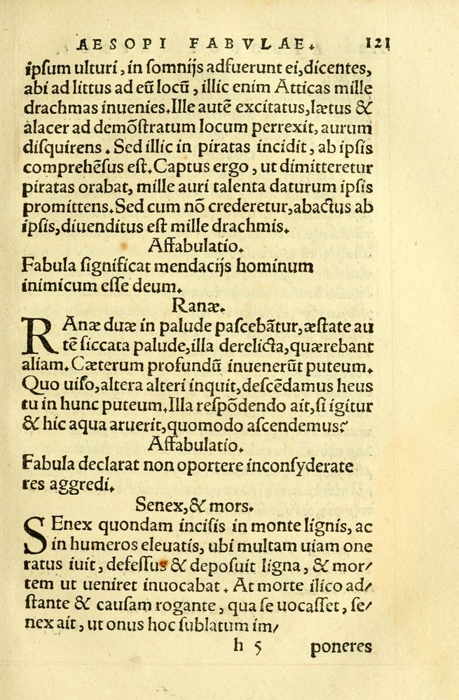 Scan 0125 of Aesopi Phrygis fabellae græce & latine