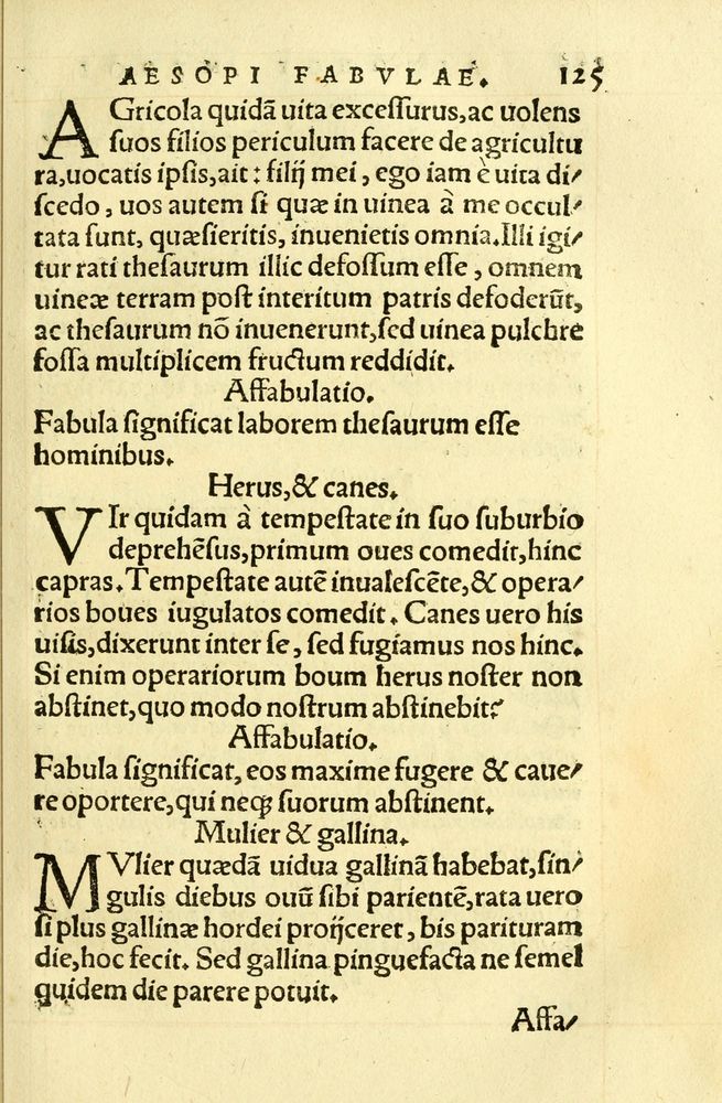 Scan 0129 of Aesopi Phrygis fabellae græce & latine