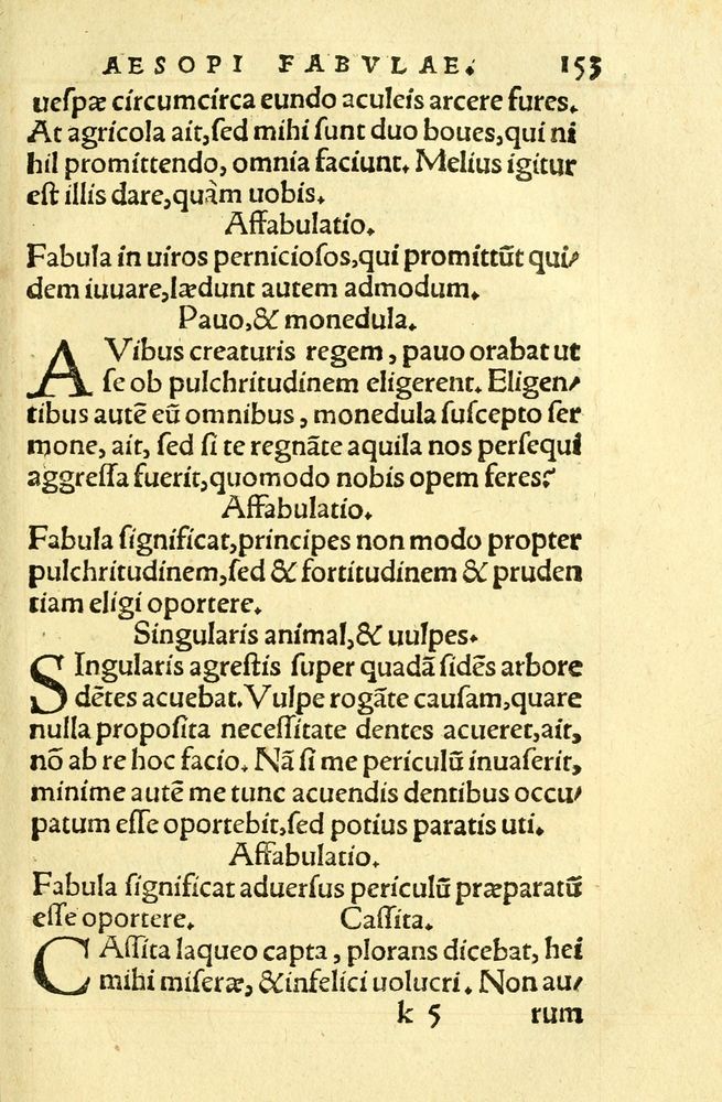 Scan 0157 of Aesopi Phrygis fabellae græce & latine