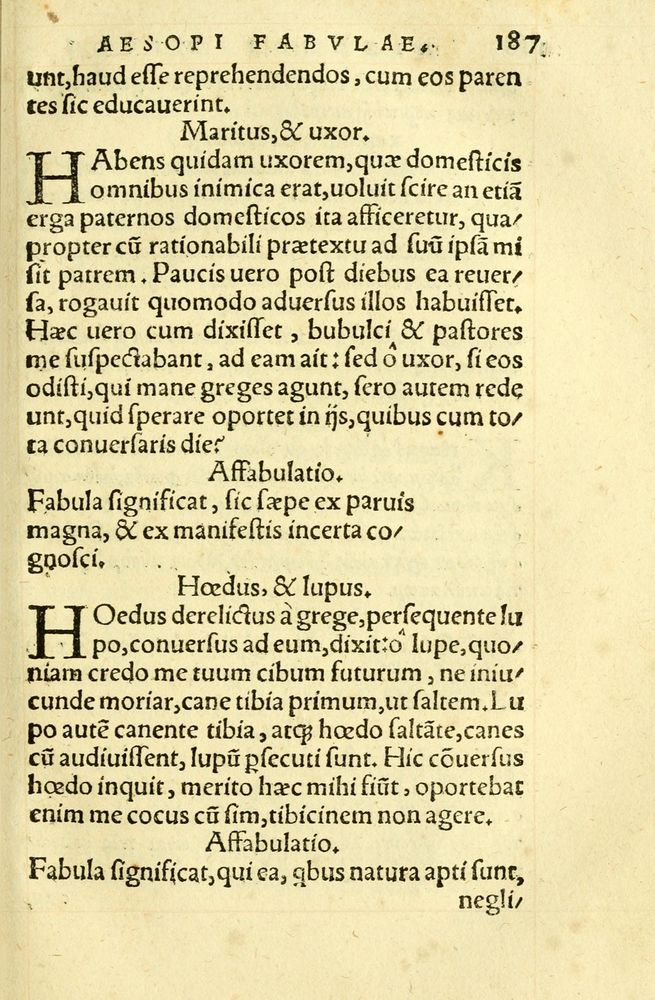 Scan 0191 of Aesopi Phrygis fabellae græce & latine