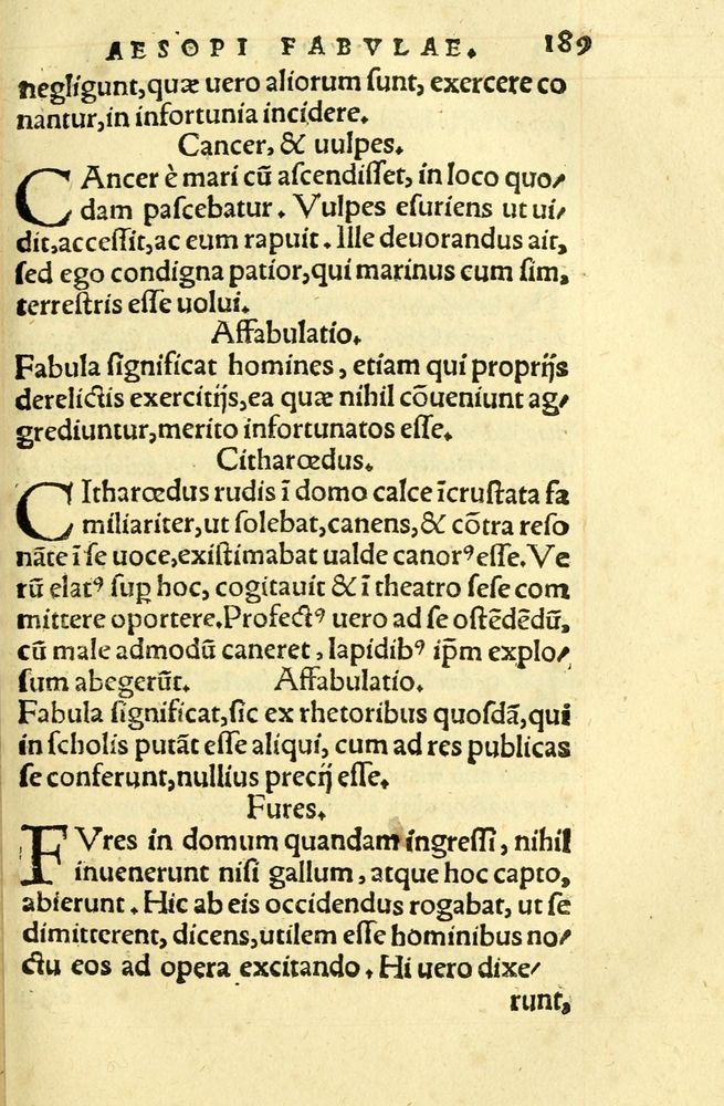 Scan 0193 of Aesopi Phrygis fabellae græce & latine