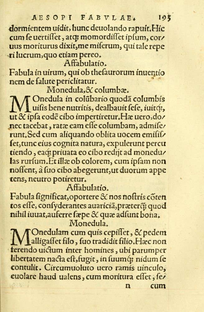 Scan 0197 of Aesopi Phrygis fabellae græce & latine