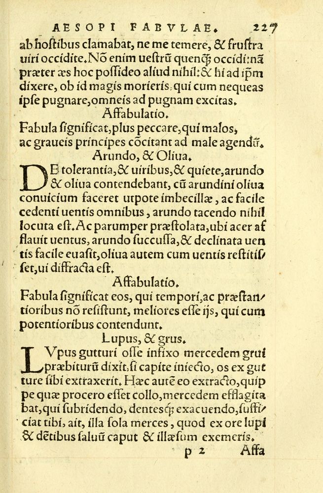 Scan 0231 of Aesopi Phrygis fabellae græce & latine