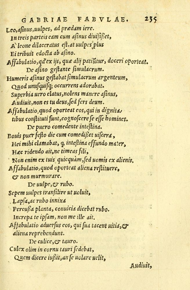 Scan 0239 of Aesopi Phrygis fabellae græce & latine