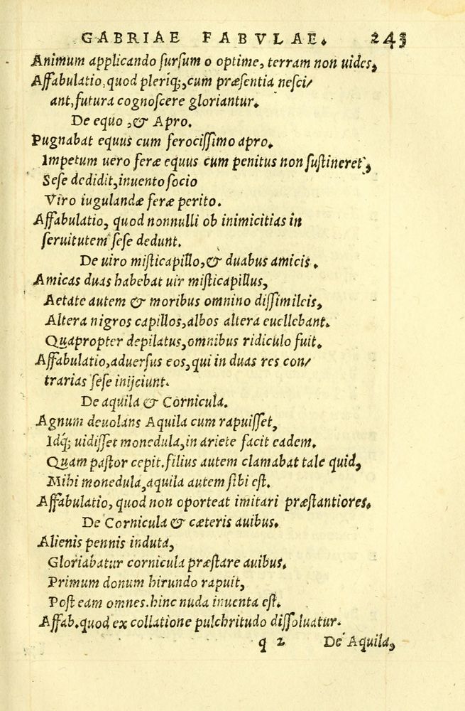 Scan 0247 of Aesopi Phrygis fabellae græce & latine