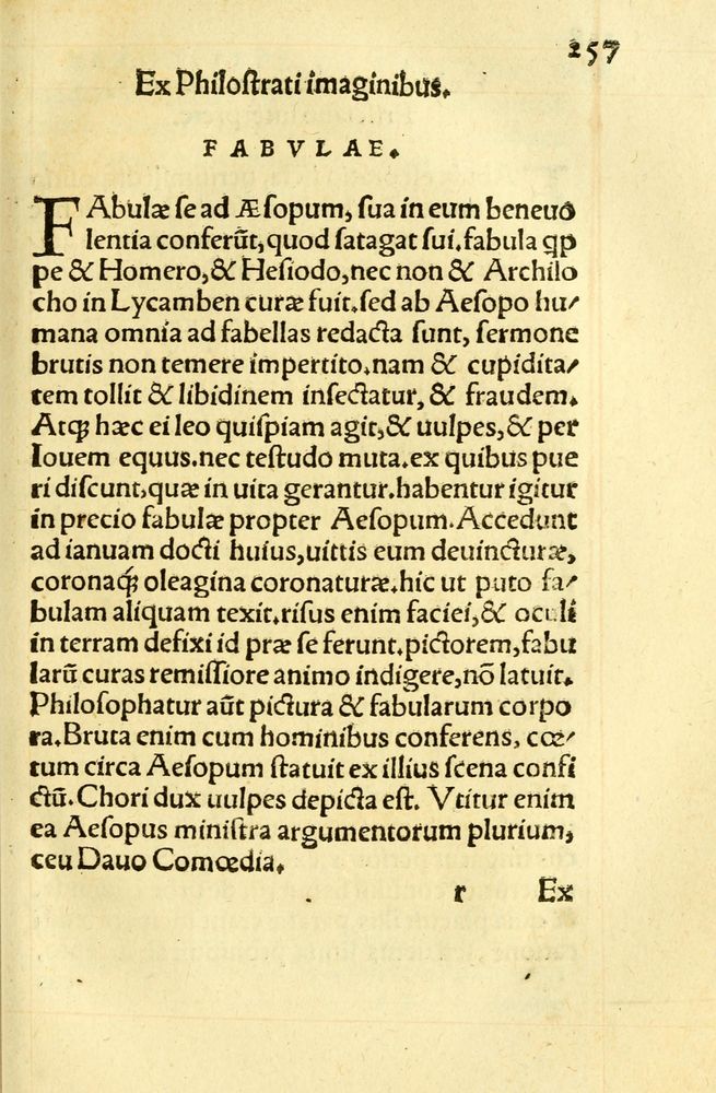 Scan 0261 of Aesopi Phrygis fabellae græce & latine