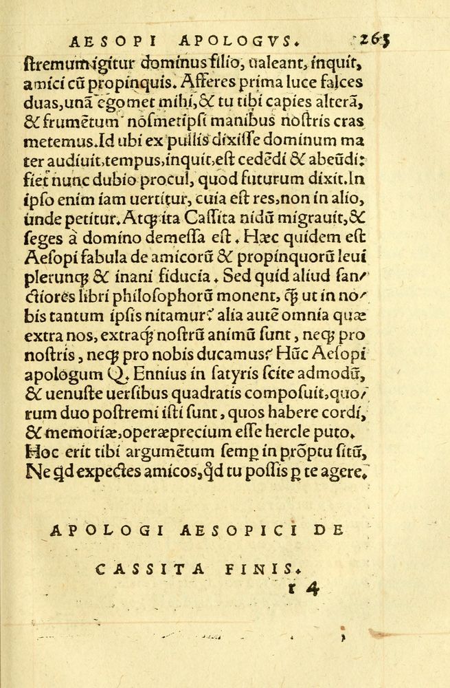 Scan 0267 of Aesopi Phrygis fabellae græce & latine