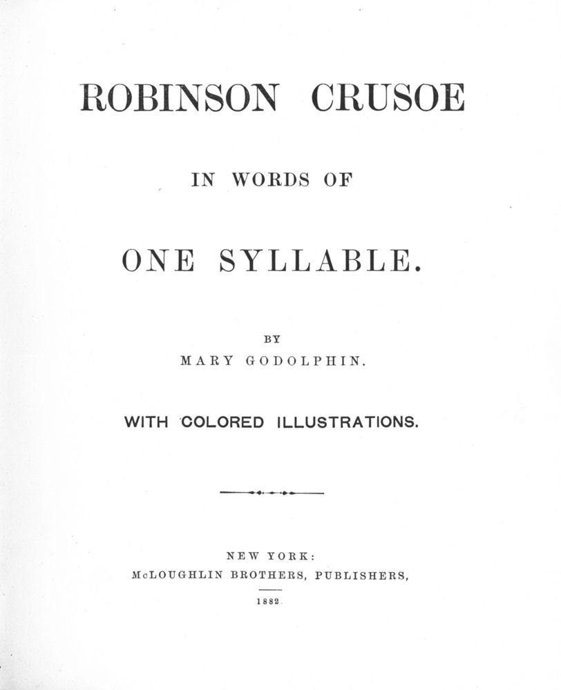 Scan 0005 of Robinson Crusoe in words of one syllable