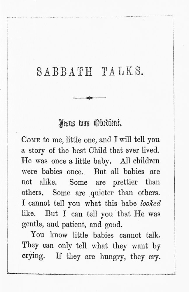 Scan 0007 of Sabbath talks about Jesus