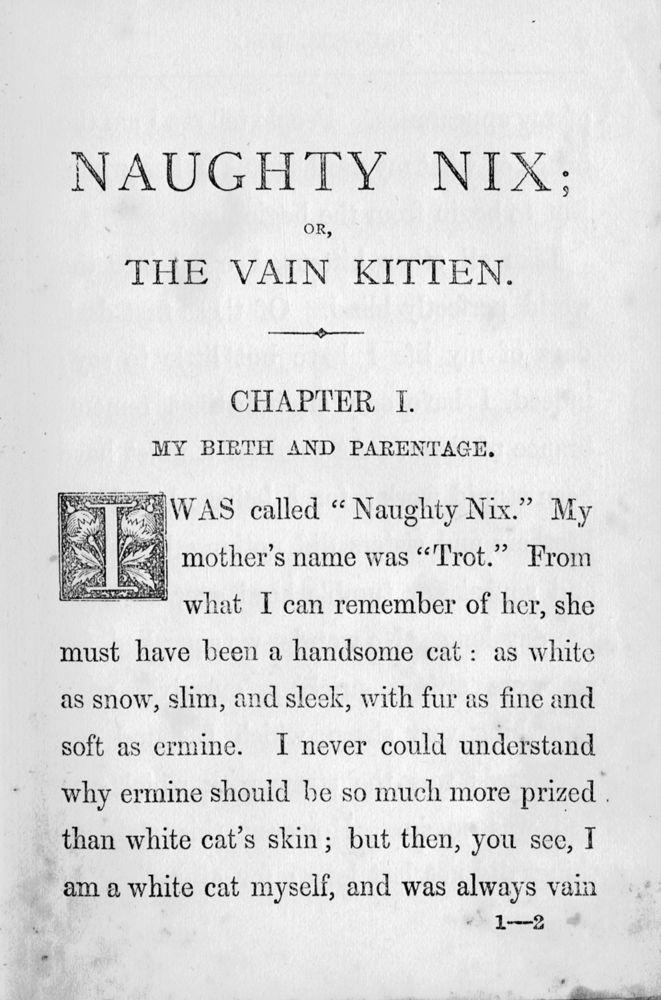 Scan 0008 of Naughty Nix, or The vain kitten