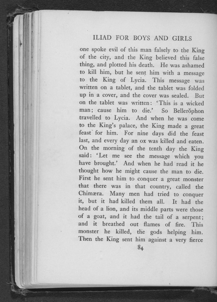 Scan 0090 of The Iliad for boys and girls
