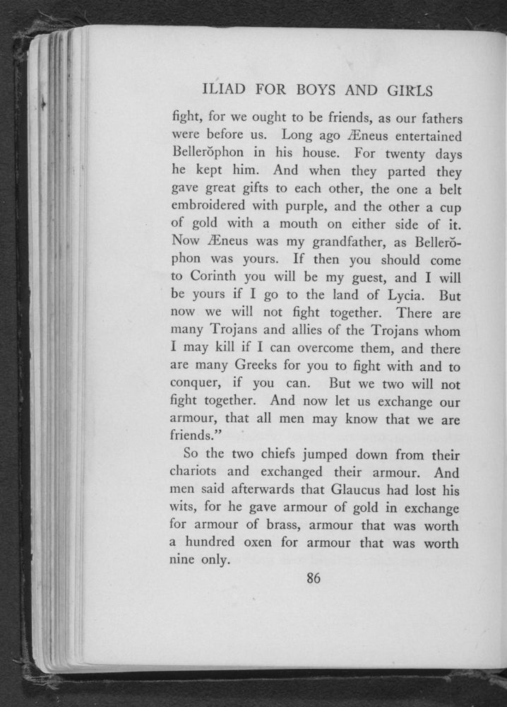 Scan 0092 of The Iliad for boys and girls