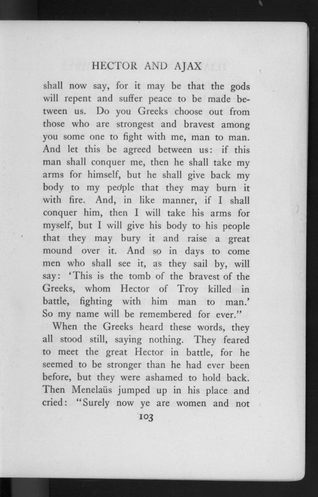 Scan 0109 of The Iliad for boys and girls