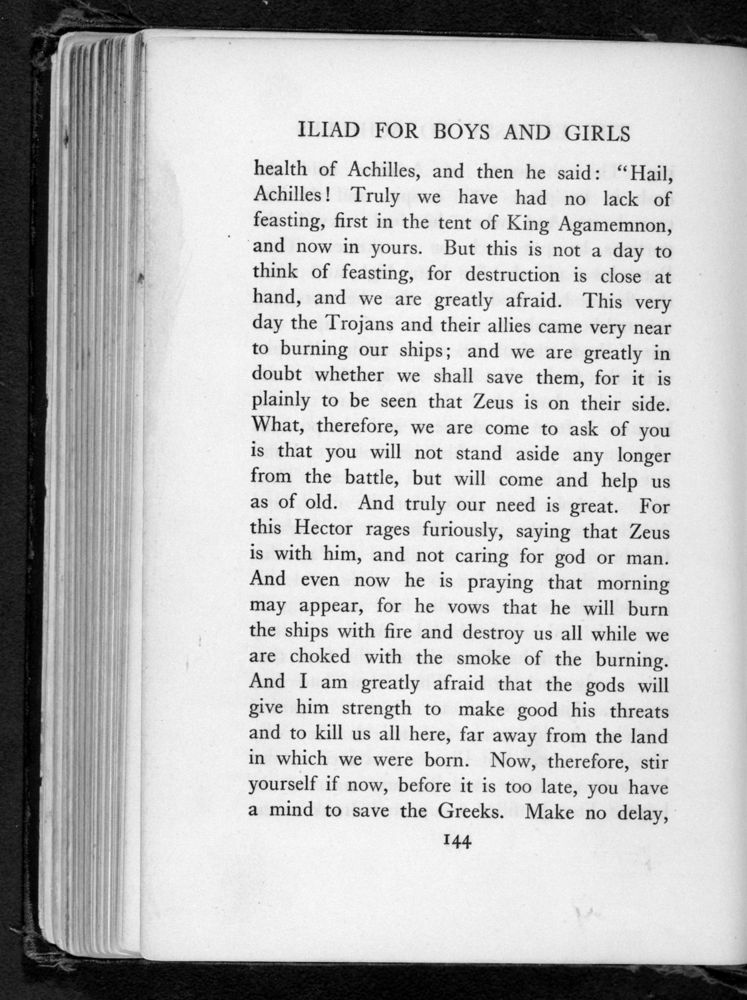 Scan 0154 of The Iliad for boys and girls