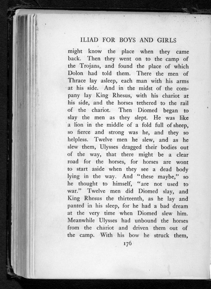 Scan 0186 of The Iliad for boys and girls