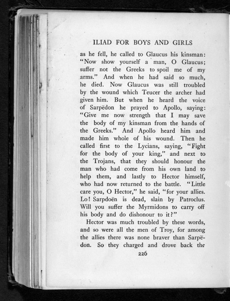 Scan 0242 of The Iliad for boys and girls